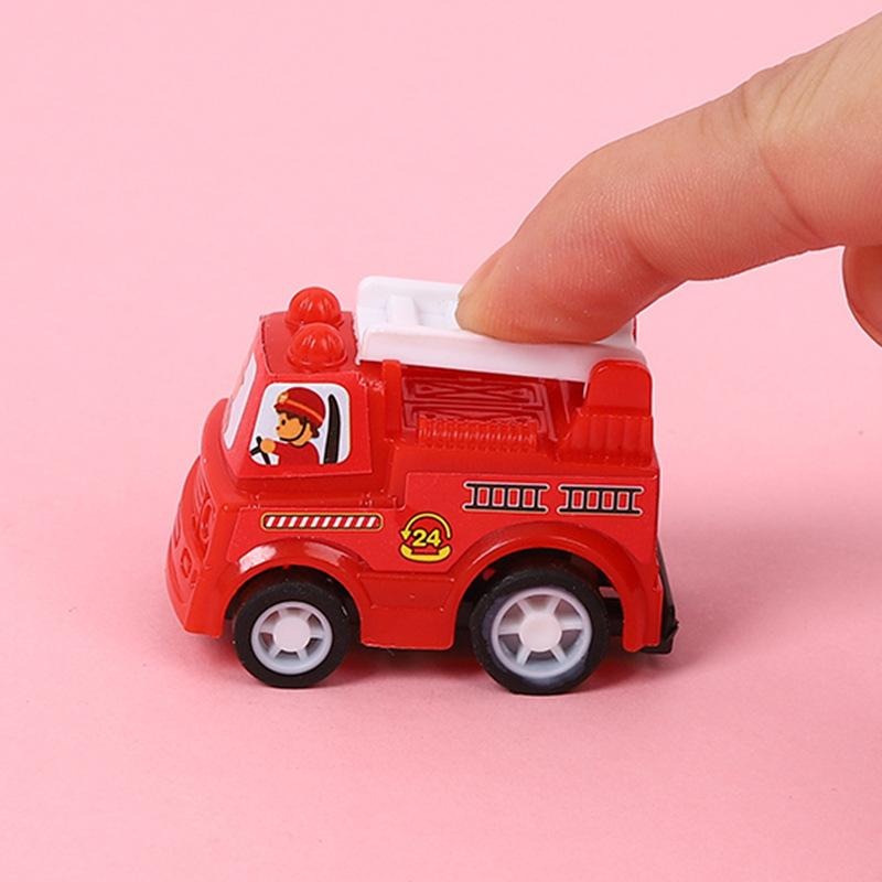 【小資特】提袋車 兒童迴力小汽車 玩具1袋6輛 迷你工程車 迷你消防車 迴力工程車  迴力消防車 玩具提袋-細節圖6