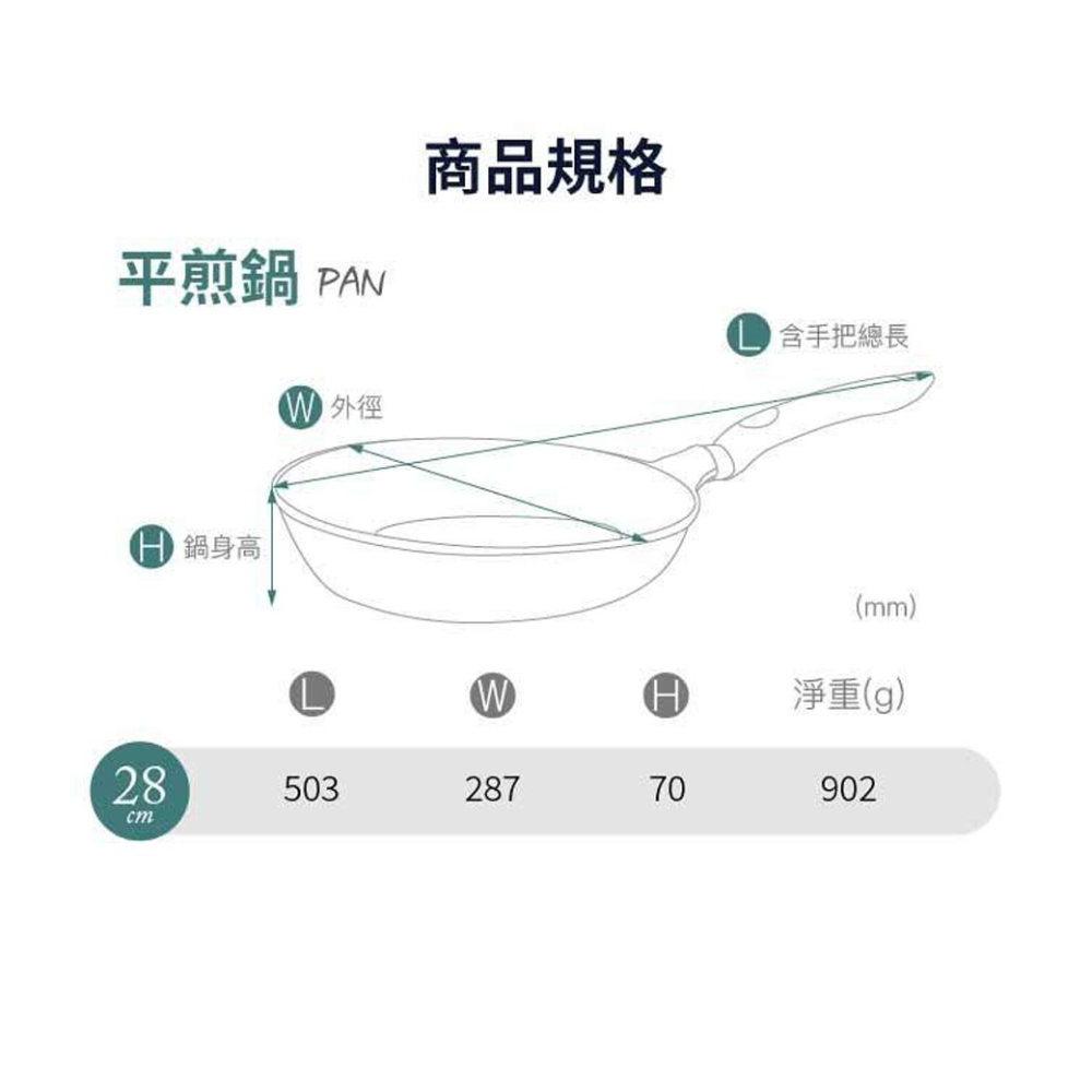 【LIVING ART】韓國INOBLE PLUS鑄造不沾平底鍋(無蓋、無外盒) 28cm ❘平底鍋 炒鍋 不沾鍋 鍋子-細節圖9