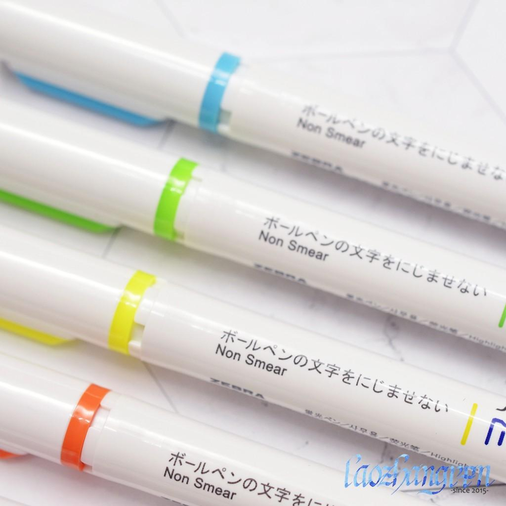 [現貨收據OK]Zebra 斑馬 JUSTFIT MojiniLine 防暈染螢光筆 3色組 5色組 日本製-細節圖2