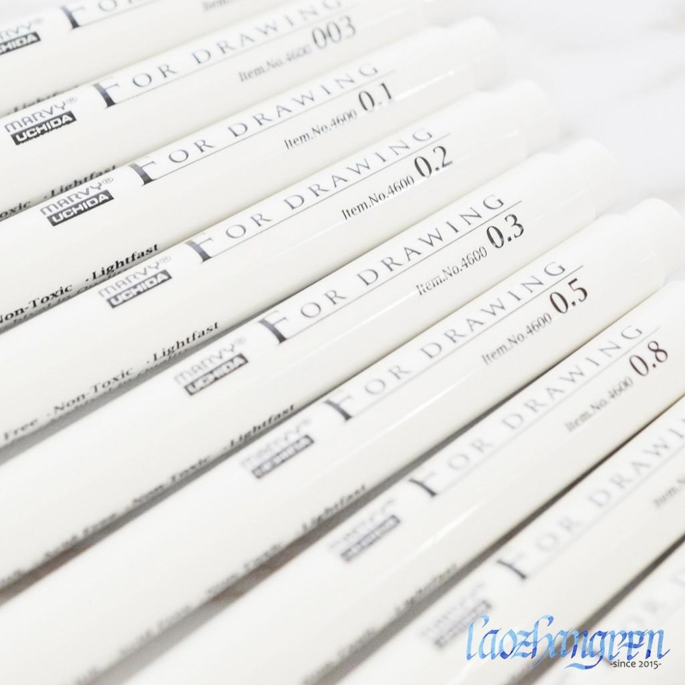 MARVY UCHIDA 耐水性代針筆 - 日本 鋼彈 模型 極細 描線筆 墨線 入墨線 描線 003 麥克筆 溝線筆-細節圖3