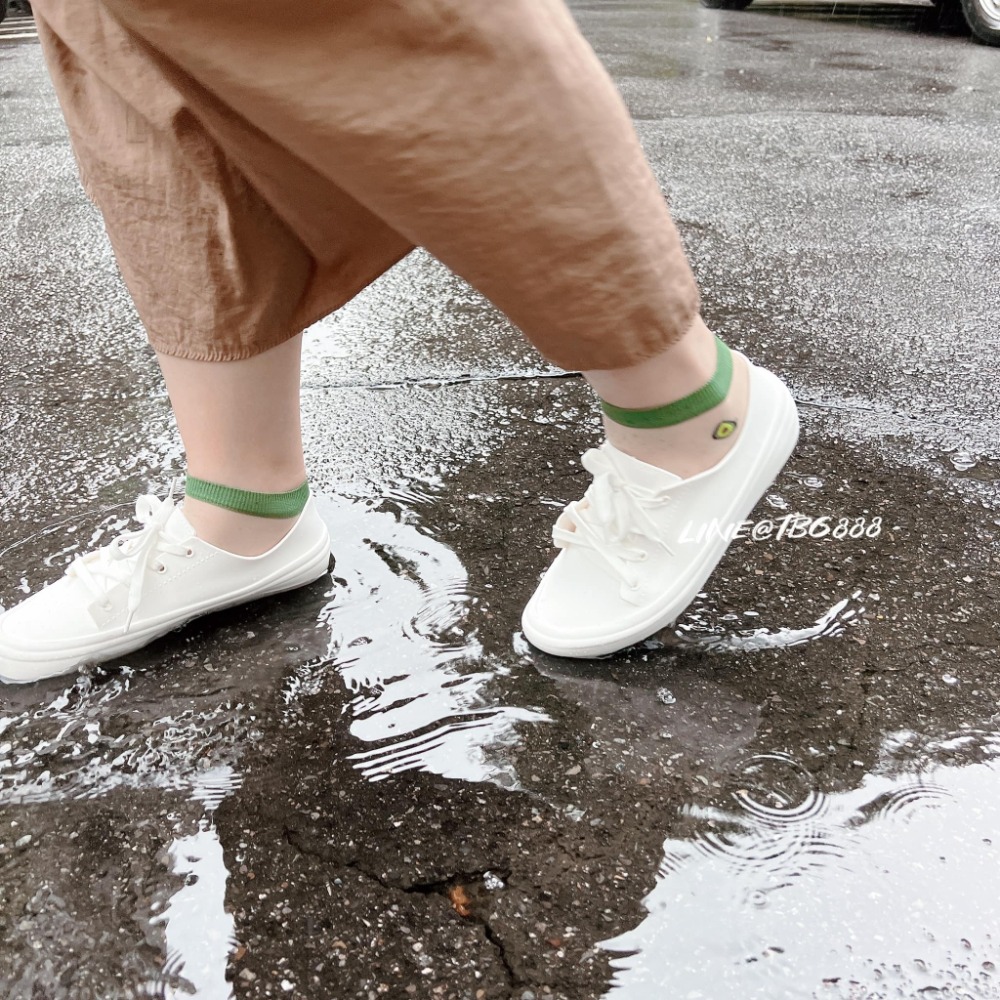 🌧️ 雨季必備 #防水 綁帶 小白鞋 懶人鞋 ☔️ 三色 雨鞋-細節圖2