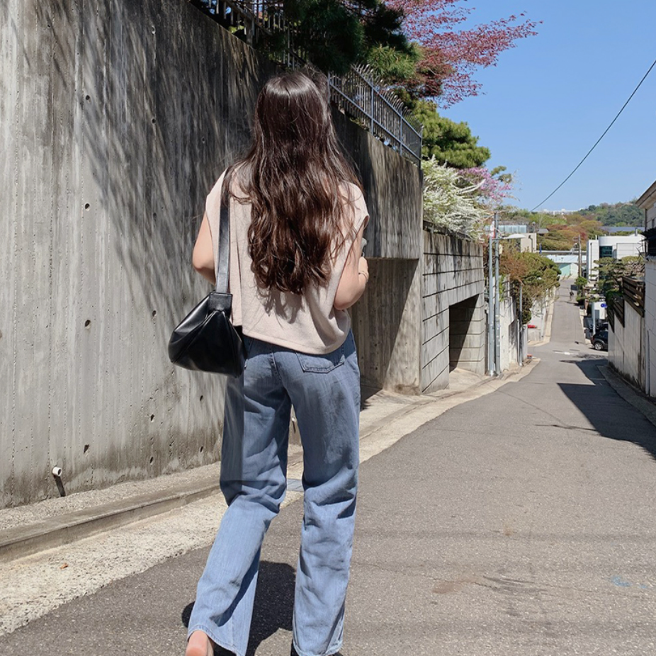 🇰🇷 韓國 Slowa￼nd 輕薄舒適的 夏日空氣牛仔褲 淺藍 輕薄 修身 牛仔褲-細節圖8