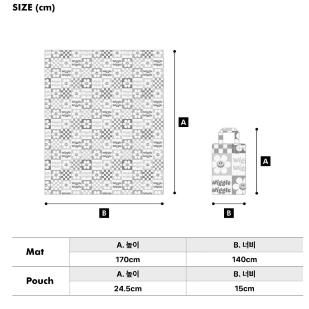🇰🇷 韓國同步 Wiggle Wiggle 最新款 防水野餐墊 海灘墊 （附收納袋）-細節圖11