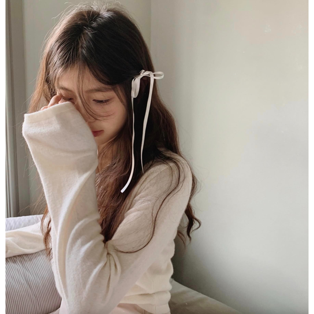 🇰🇷 韓國今年最流行的 蝴蝶結絲帶髮夾-細節圖2