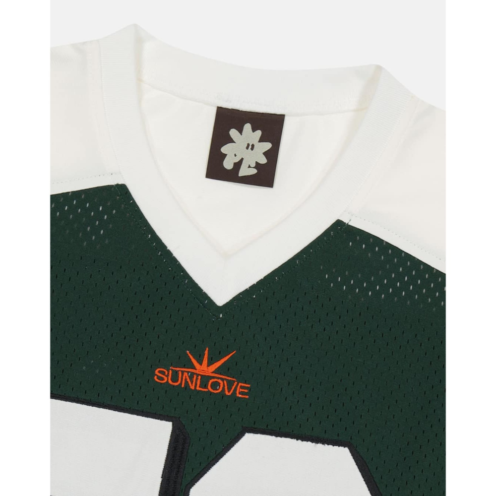 薛仁雅、nmixx女團 sullyoon私服 同款 🇰🇷 韓國 Sunlove oversize 球衣 綠白撞色-細節圖6