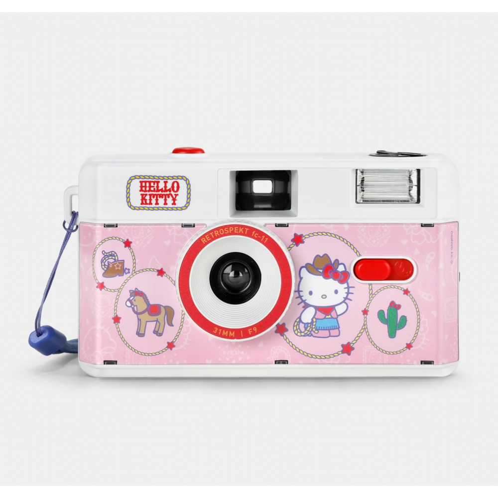 美國 Sanrio 聯名系列 KITTY Howdy PartnerKuromi 皮皮蛙 底片相機 復古相機 相機包-細節圖3
