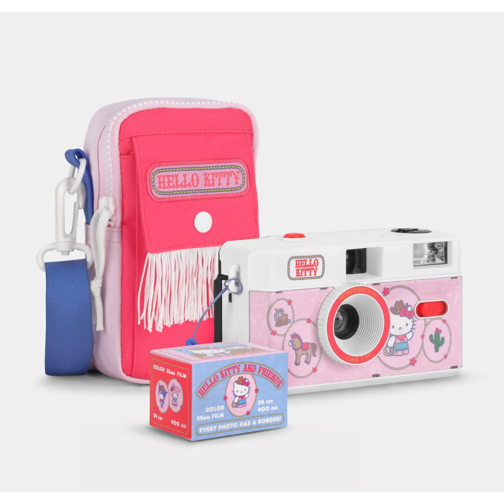 美國 Sanrio 聯名系列 KITTY Howdy PartnerKuromi 皮皮蛙 底片相機 復古相機 相機包-規格圖10