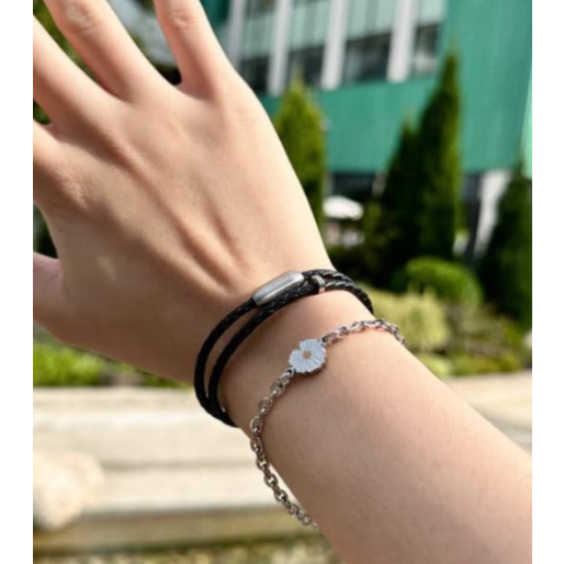 🇰🇷 韓國限定 JBANS 跟著GD瘋一波 小雛菊 手鍊 鋼鍊 & 黑繩手鏈-細節圖2