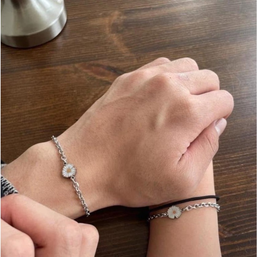 🇰🇷 韓國限定 JBANS 跟著GD瘋一波 小雛菊 手鍊 鋼鍊 & 黑繩手鏈-細節圖3