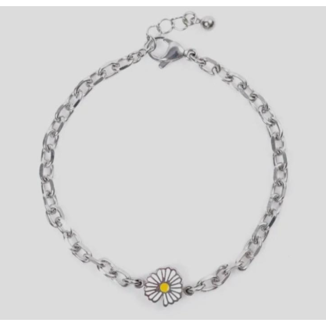 🇰🇷 韓國限定 JBANS 跟著GD瘋一波 小雛菊 手鍊 鋼鍊 & 黑繩手鏈-細節圖6