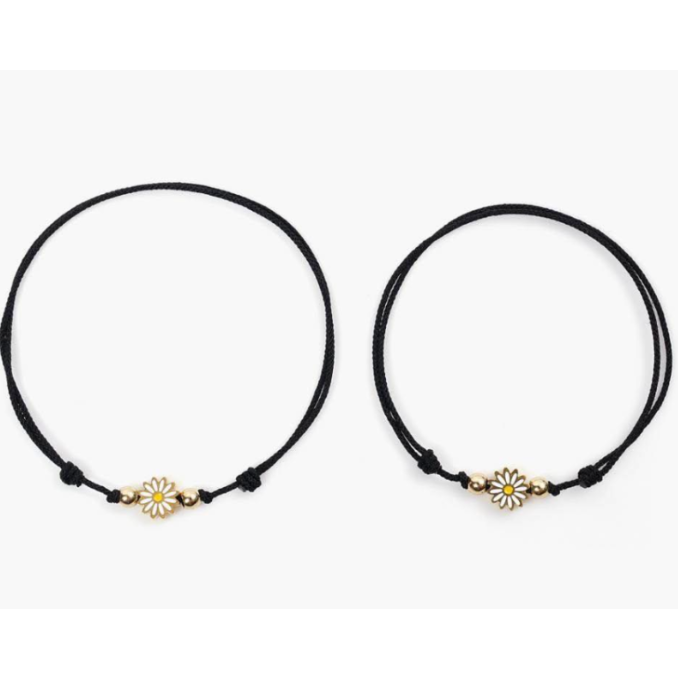 🇰🇷 韓國限定 JBANS 跟著GD瘋一波 小雛菊 手鍊 鋼鍊 & 黑繩手鏈-細節圖7