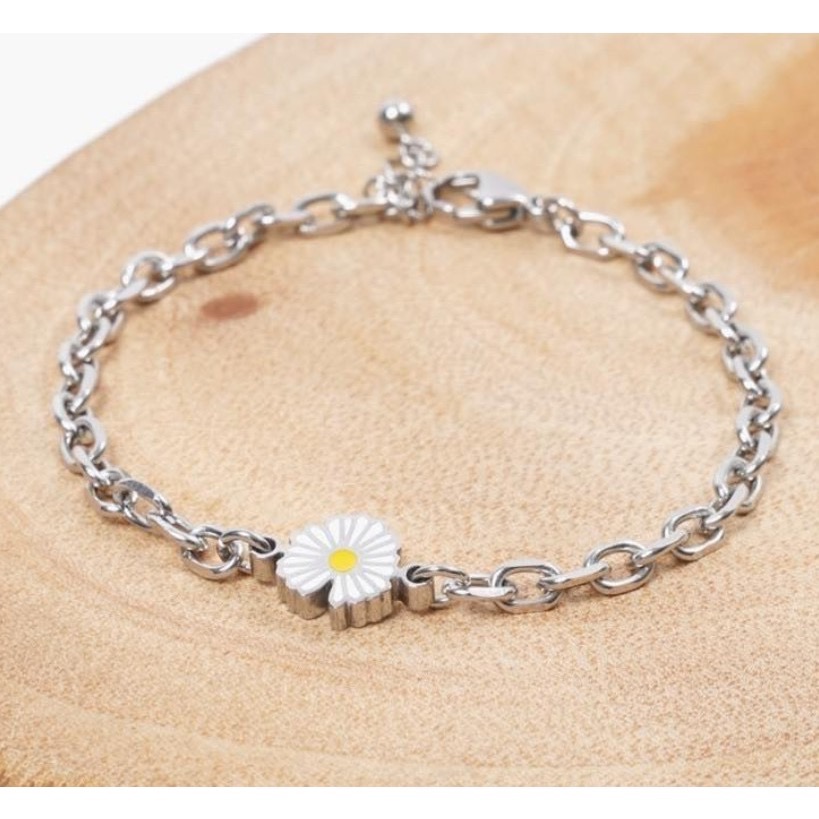 🇰🇷 韓國限定 JBANS 跟著GD瘋一波 小雛菊 手鍊 鋼鍊 & 黑繩手鏈-細節圖8