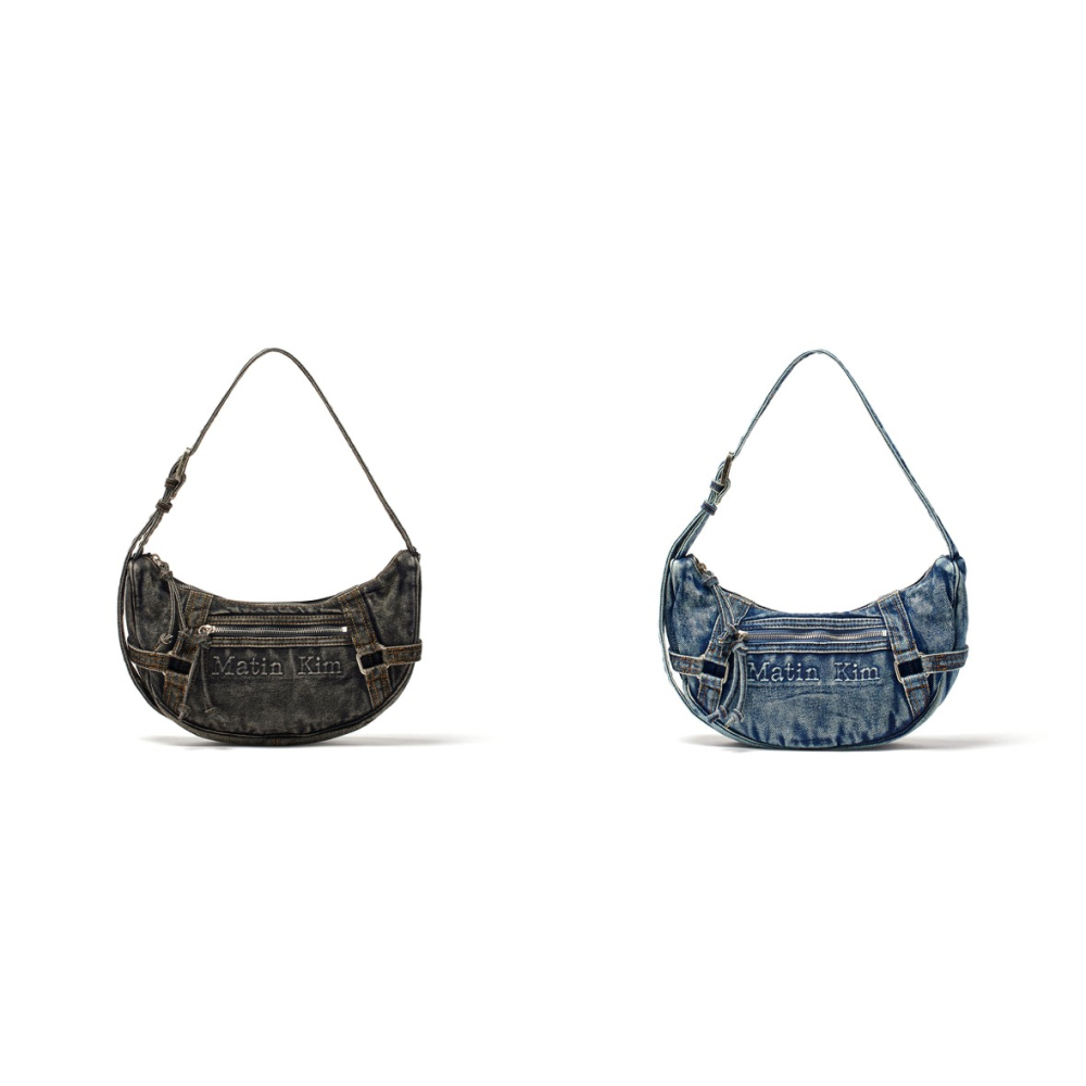 🇰🇷 韓國同步上新 Matin Kim 夏季最新款 牛仔 立體Logo 肩背包 & 半月包-細節圖8