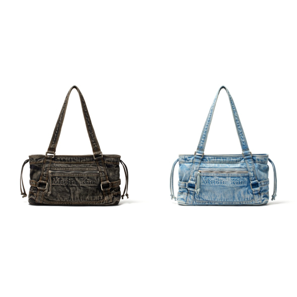 🇰🇷 韓國同步上新 Matin Kim 夏季最新款 牛仔 立體Logo 肩背包 & 半月包-細節圖9