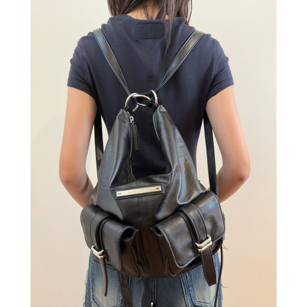 🇰🇷 韓國 Matin Kim 最新 Double Pocket 可肩背+ 後背包 Two Way Bag-細節圖3