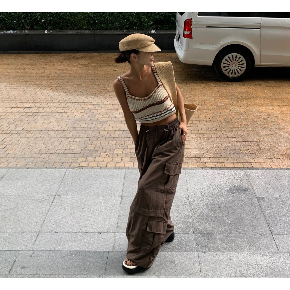 🇰🇷 韓國同步上新ＦＡＴＡＬＪ 波希米亞 針織 短版 背心-細節圖3