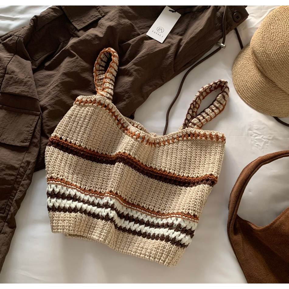 🇰🇷 韓國同步上新ＦＡＴＡＬＪ 波希米亞 針織 短版 背心-細節圖11