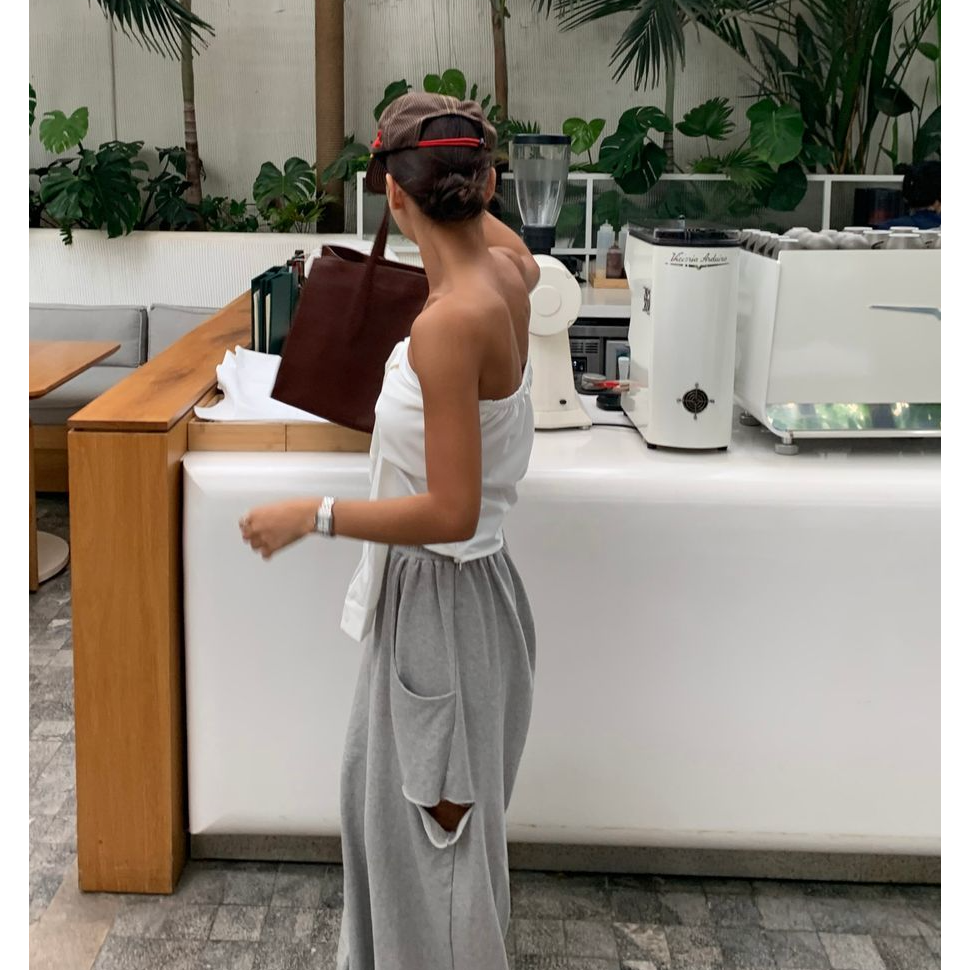 🇰🇷 韓國同步上新ＦＡＴＡＬＪ 假襯衫袖設計 平口上衣 （鬆緊）-細節圖7