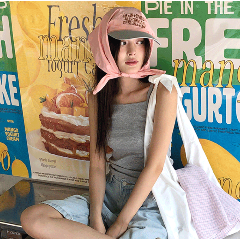 🇰🇷 韓國 Vanilla’ Mint 的 棒球帽＋頭巾二合一 跟著 GD 綁頭巾-細節圖2