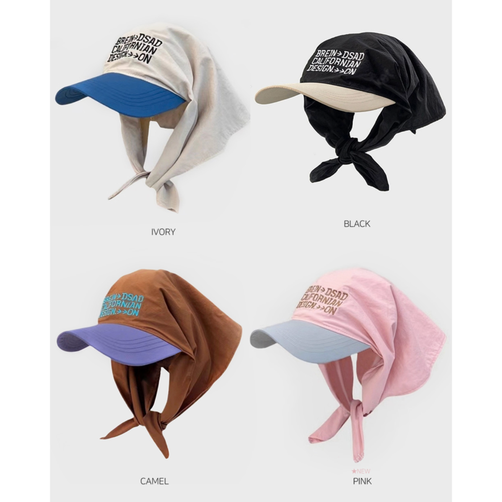 🇰🇷 韓國 Vanilla’ Mint 的 棒球帽＋頭巾二合一 跟著 GD 綁頭巾-細節圖4