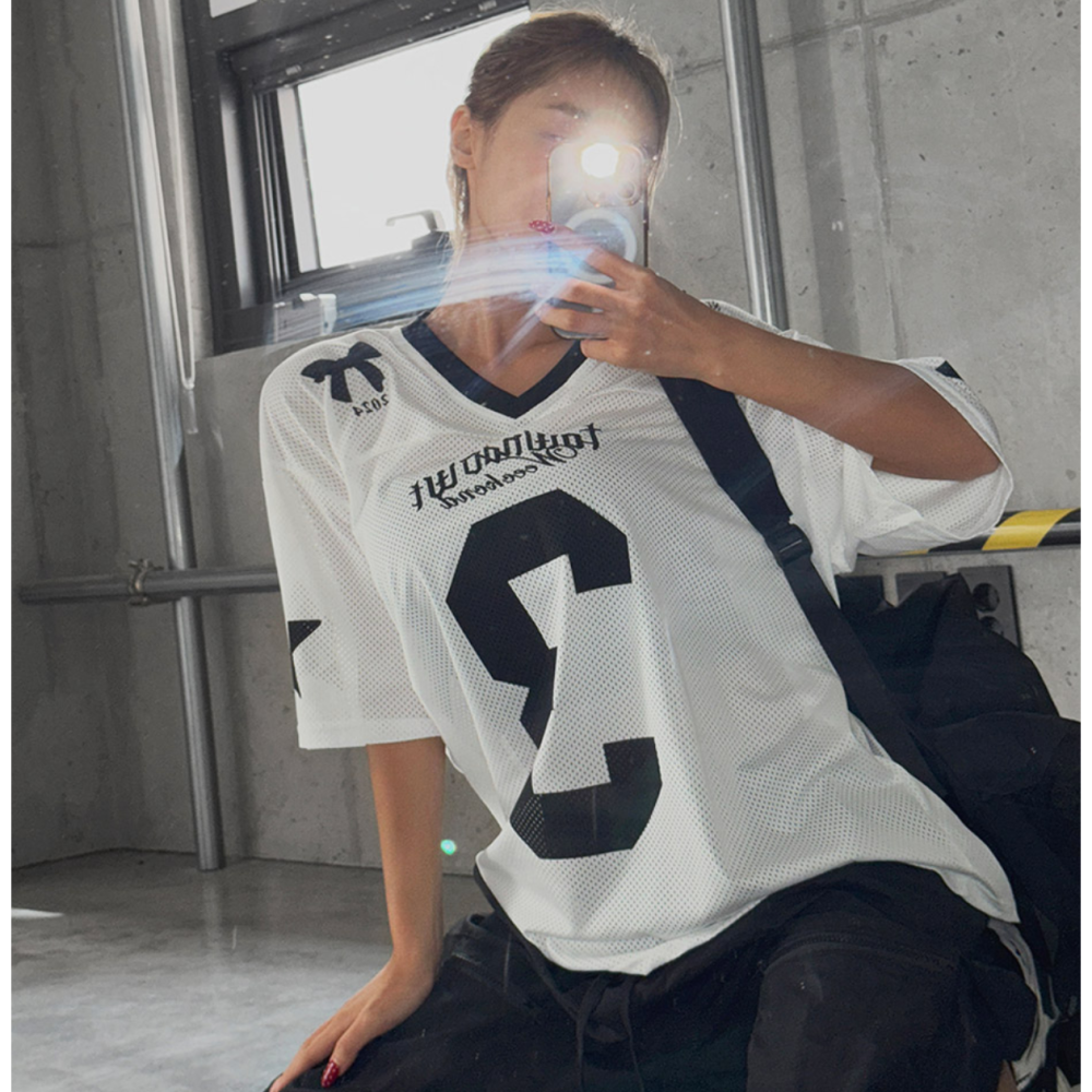 🇰🇷 韓國同步上新 streets lagirl  帶點可愛蝴蝶結🎀 球衣-細節圖2