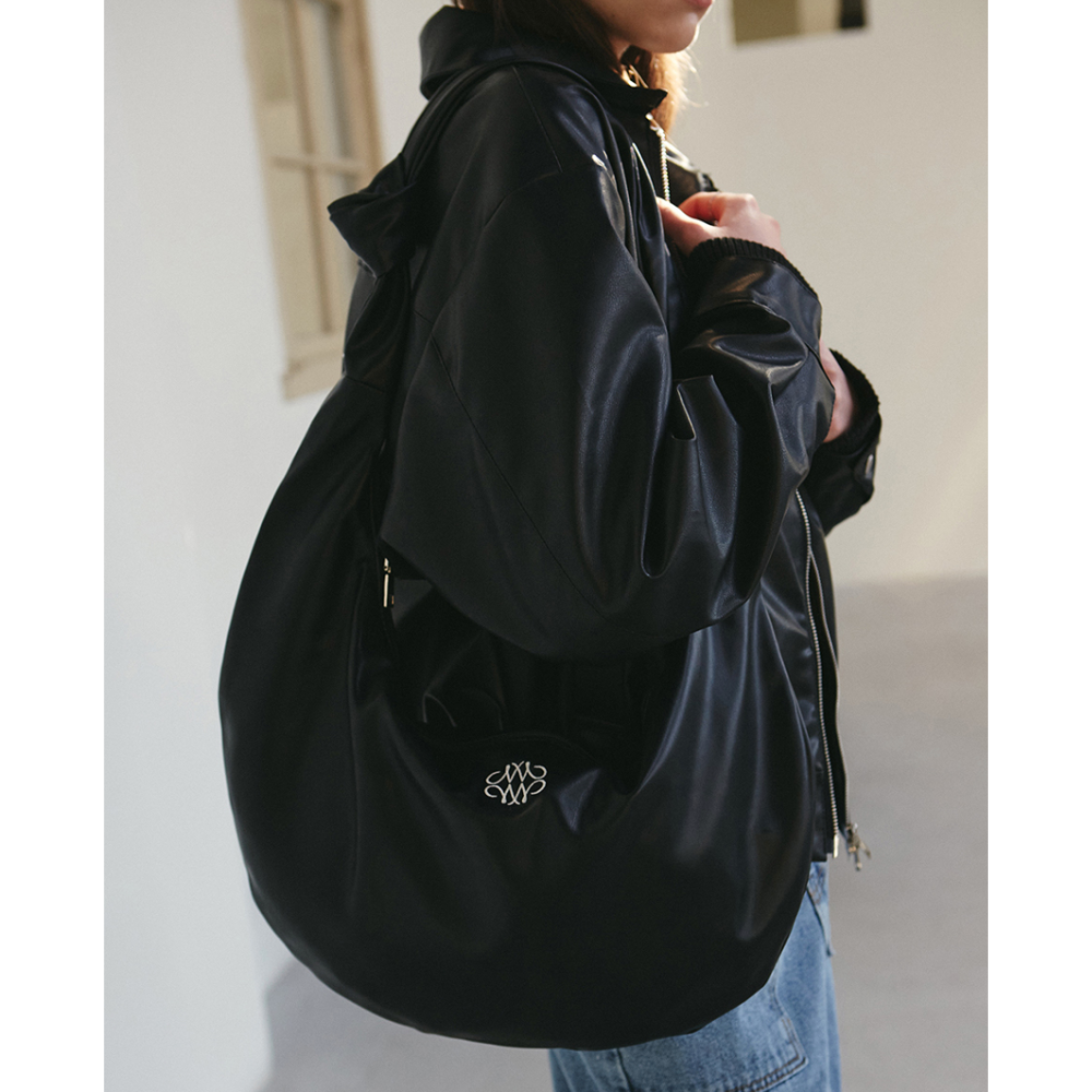 🇰🇷 韓國 徐睿知同款 NICK & NICOLE 彎月皮革肩背包-細節圖10