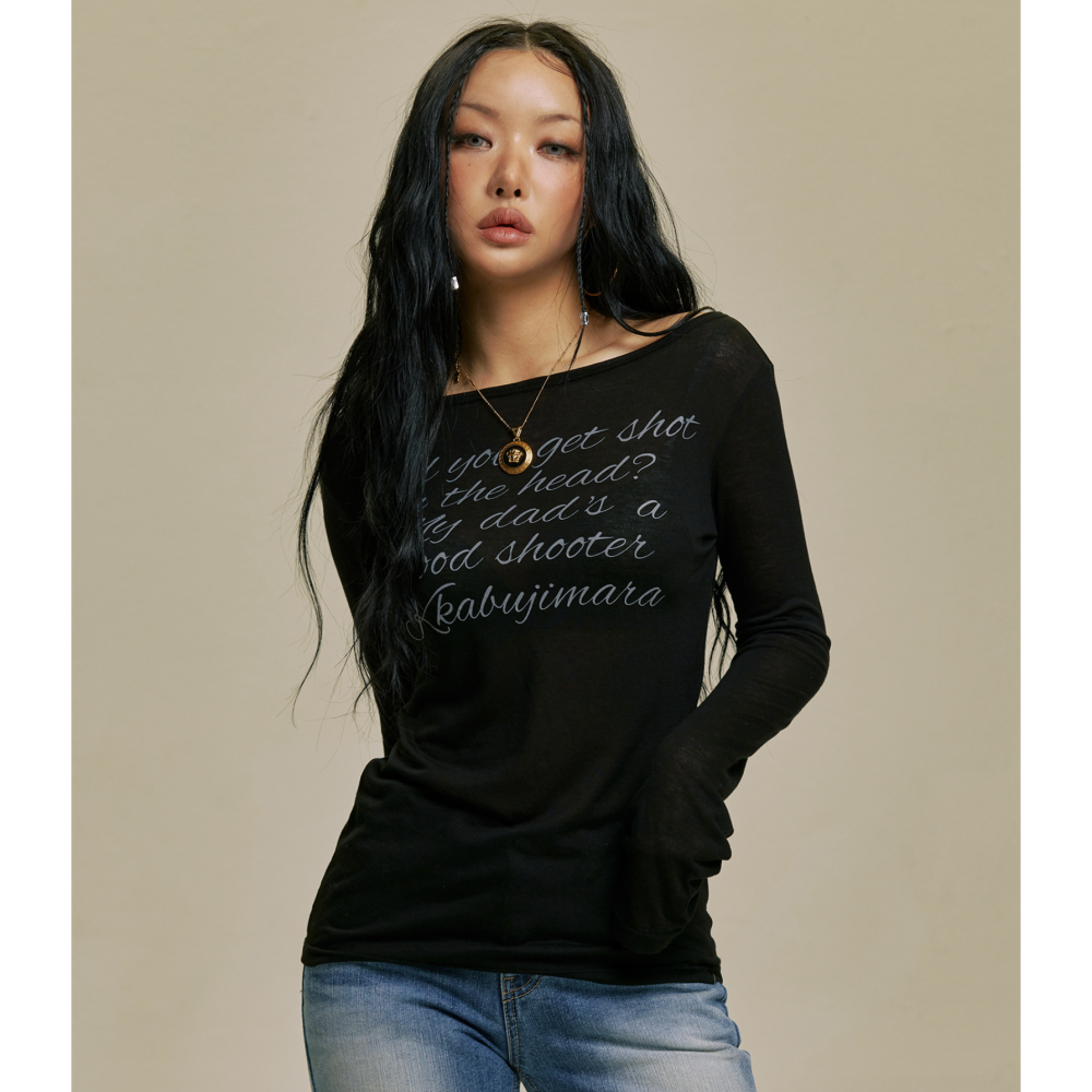 🇰🇷 韓國 Jennie 同款 gila archive 混羊毛 長Tee-細節圖6