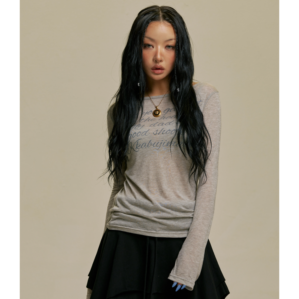 🇰🇷 韓國 Jennie 同款 gila archive 混羊毛 長Tee-細節圖7