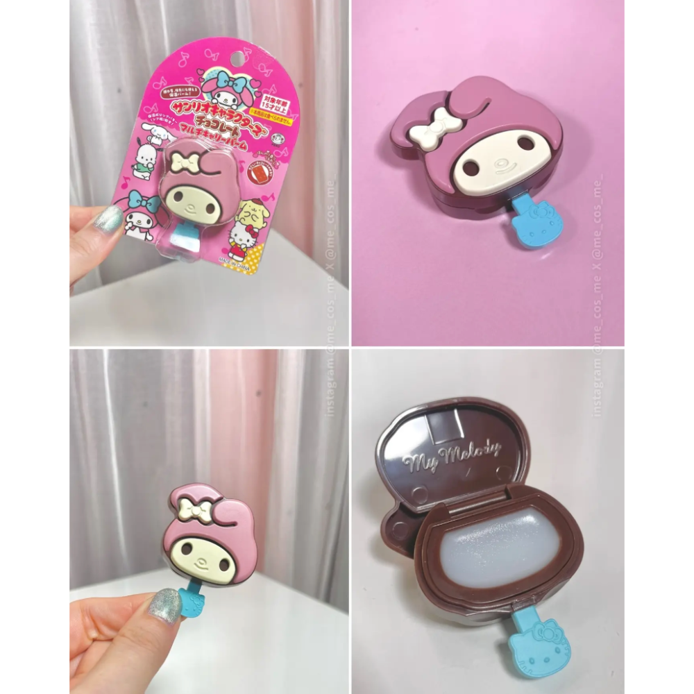 🇯🇵 日本三麗鷗家族 巧克力棒棒糖護唇膏 kitty 布丁狗 melody-細節圖7