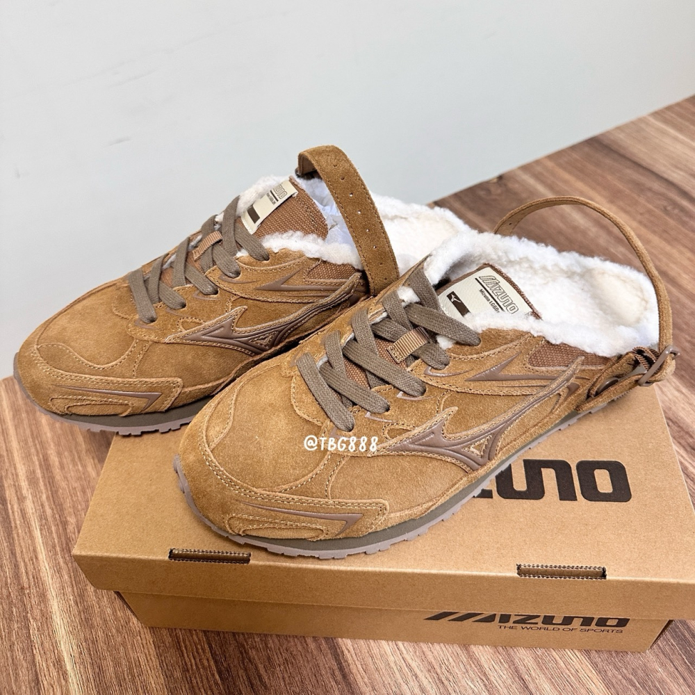 🔥🔥 MIZUNO LG 60s Slipper 美津濃 毛毛 穆勒拖鞋 有後鉤喔～-細節圖2