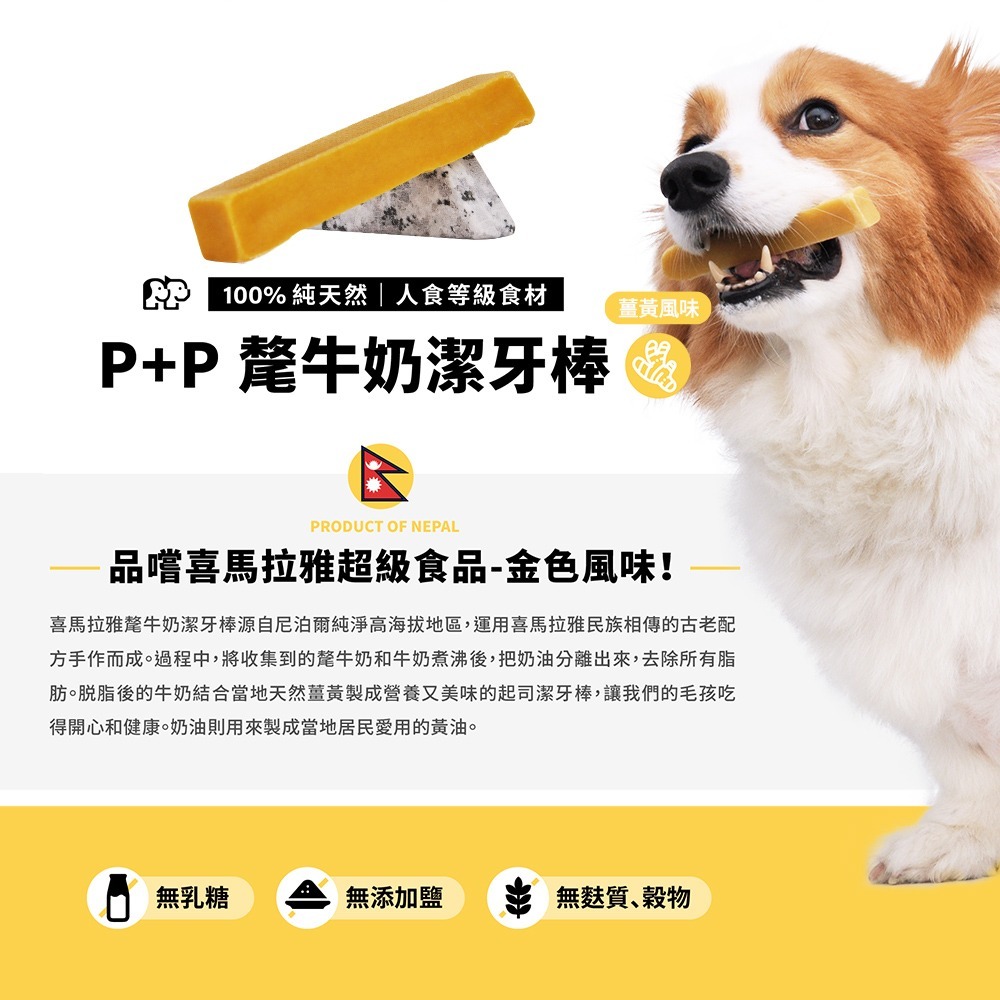 【PENNY+PEACE】純天然無乳糖氂牛奶潔牙棒薑黃 65g-細節圖3