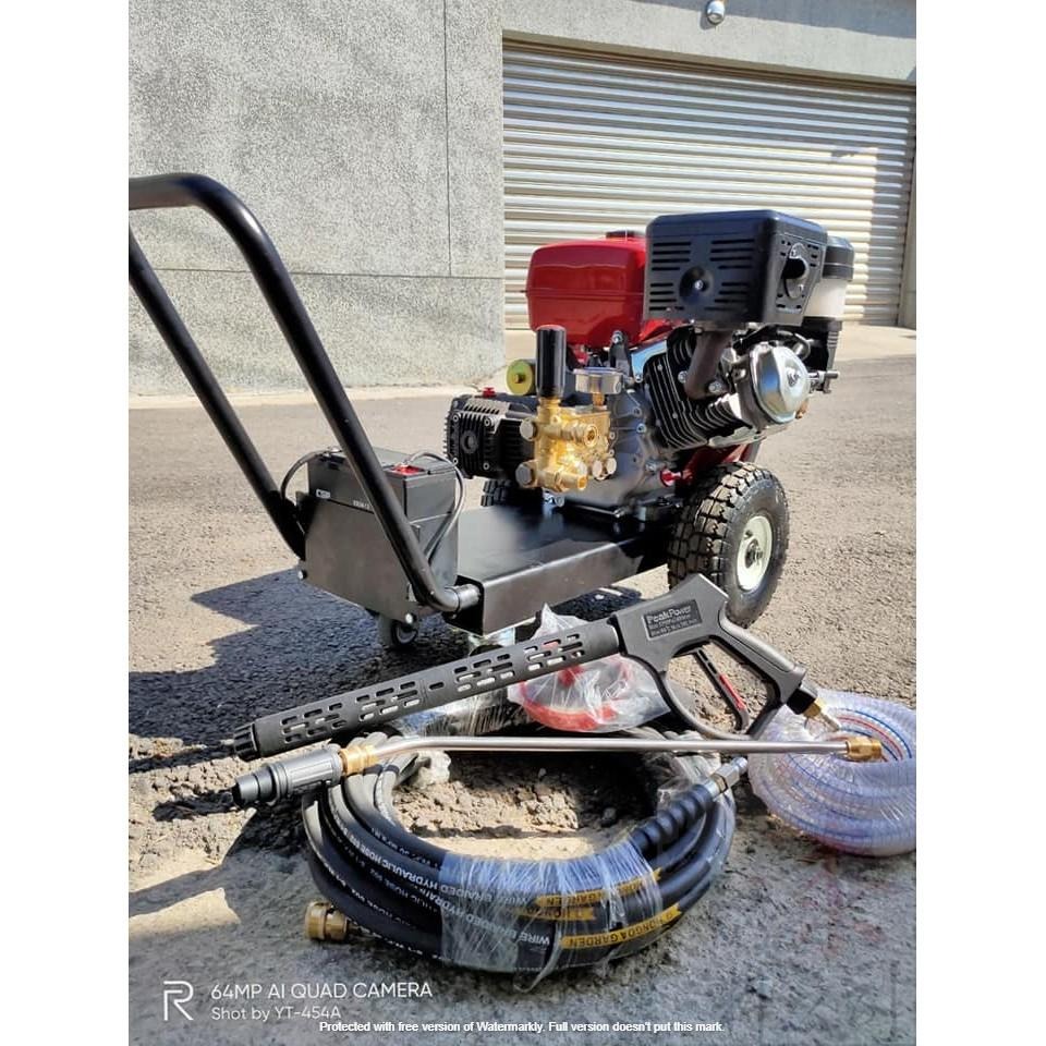全新 15馬力汽油引擎電啟動高壓清洗機。OHV引擎 排氣量420cc 引擎轉速 3600rpm 15馬力 油箱 6.5L-細節圖4