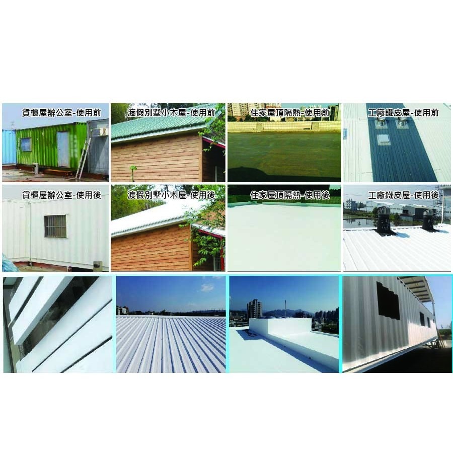 免運 SOS航太防水隔熱塗料 五加侖  防水隔熱漆 SGS無毒測試 屋頂外牆鐵皮 降溫-細節圖4