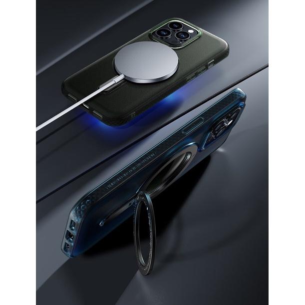 新款適用蘋果iPhone14promax磁吸手機殼13pro 13promax隐形支架放大鏡頭硬殼 magsafe-細節圖3