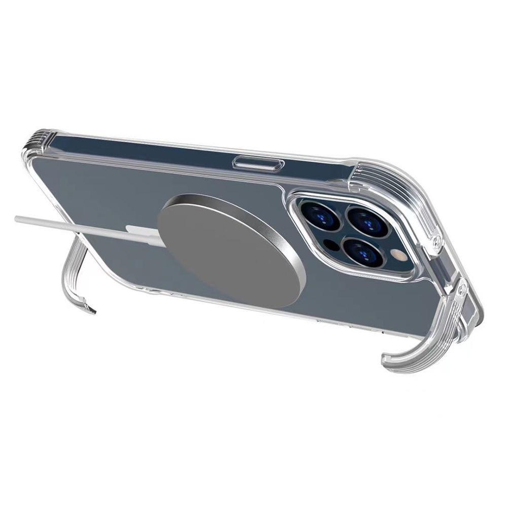 專利MagSafe隱形手機殼 磁吸支架手機殼iPhone 13 14 15 Promax 懶人支架手機殼 保護殼 轉聲孔-細節圖5