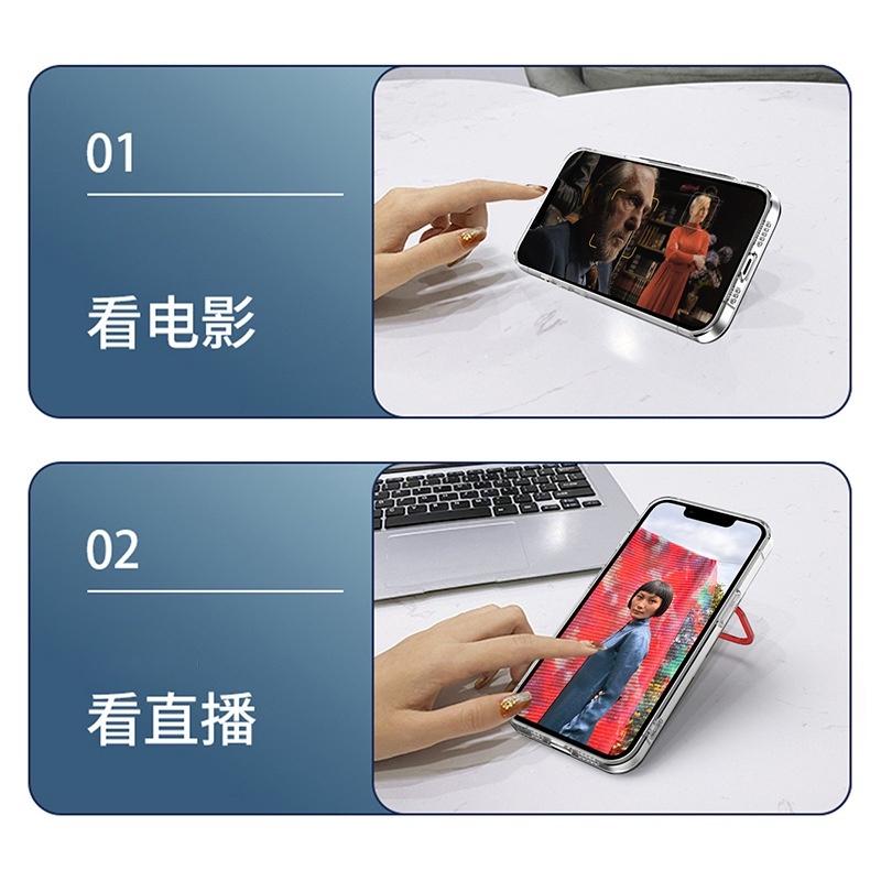 iPhone透明隱形支架TPU 保護殼 防摔 手機殼 適用於 蘋果 13 12 11 pro max Xs Max XR-細節圖4