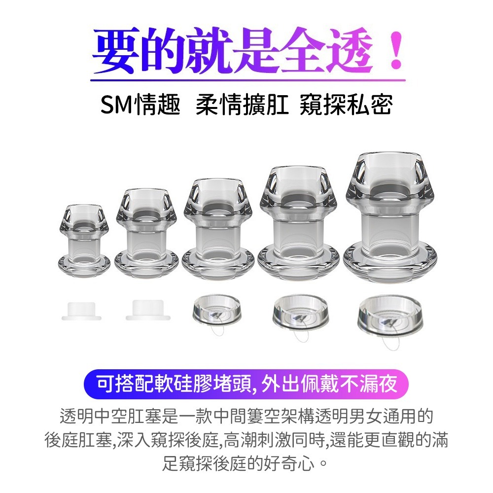 ⚡️6H台灣出貨⚡️ 偷偷看 中空軟膠肛陰塞-男女通用 調教 肛塞 後庭塞 情趣精品 成人專區18禁 飛機杯 情趣用品-細節圖2