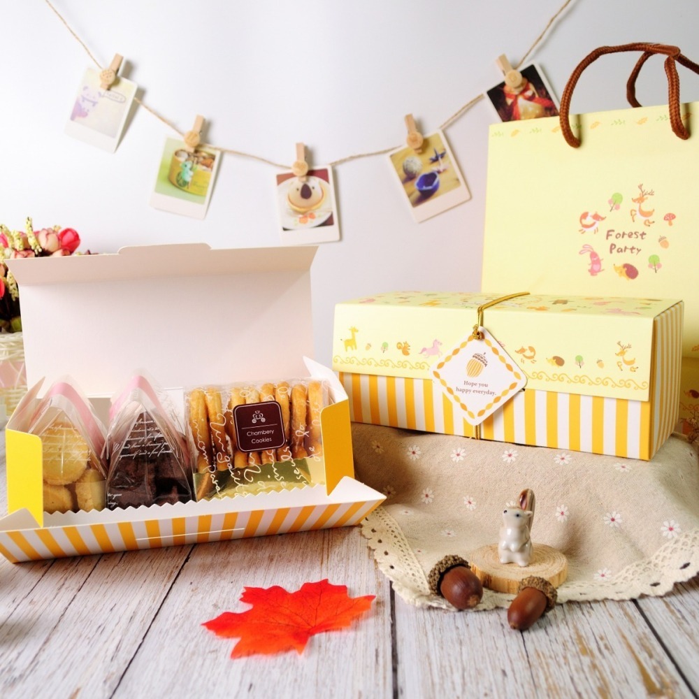 【香貝里Chambery】童趣森林禮盒丨彌月丨附提袋丨伴手禮丨彌月小卡丨蝴蝶酥丨手工餅乾-細節圖3