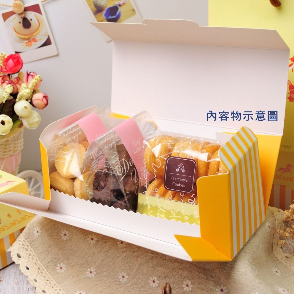 【香貝里Chambery】粉紅花園禮盒丨彌月丨附提袋丨伴手禮丨彌月小卡丨蝴蝶酥丨手工餅乾-細節圖2