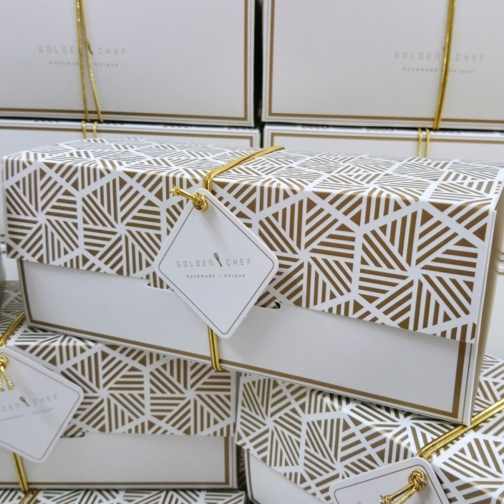 【香貝里Chambery】典燦藏金禮盒丨彌月丨附提袋丨伴手禮丨彌月小卡丨蝴蝶酥丨手工餅乾-細節圖2