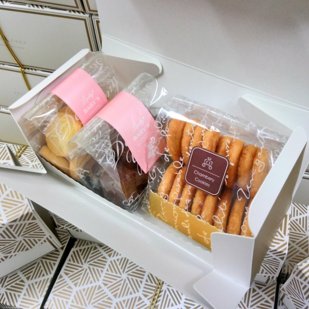 【香貝里Chambery】典燦藏金禮盒丨彌月丨附提袋丨伴手禮丨彌月小卡丨蝴蝶酥丨手工餅乾-細節圖3