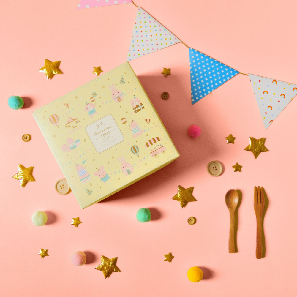 【香貝里Chambery】寶貝派對禮盒丨彌月丨附提袋丨伴手禮丨彌月小卡丨蝴蝶酥丨手工餅乾-細節圖2