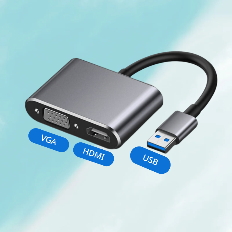 【台灣現貨】USB轉HDMI VGA 轉接器 螢幕轉接 筆記型電腦分接螢幕-細節圖4