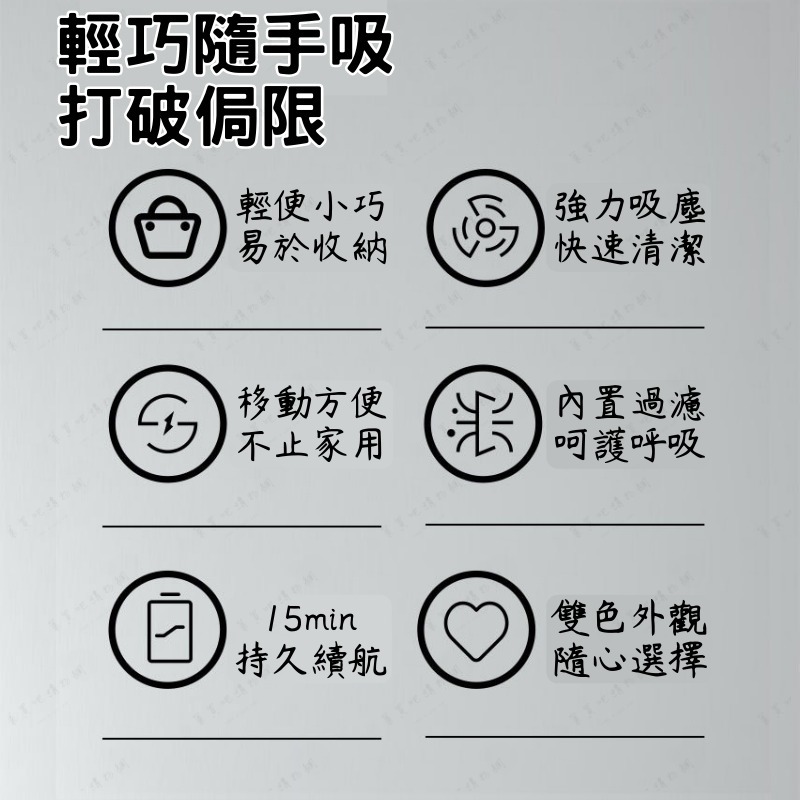 【台灣現貨】車用吸塵器 吸塵器 手持吸塵器 黑色 無線吸塵器 汽車吸塵器 手持無線吸塵器-細節圖2