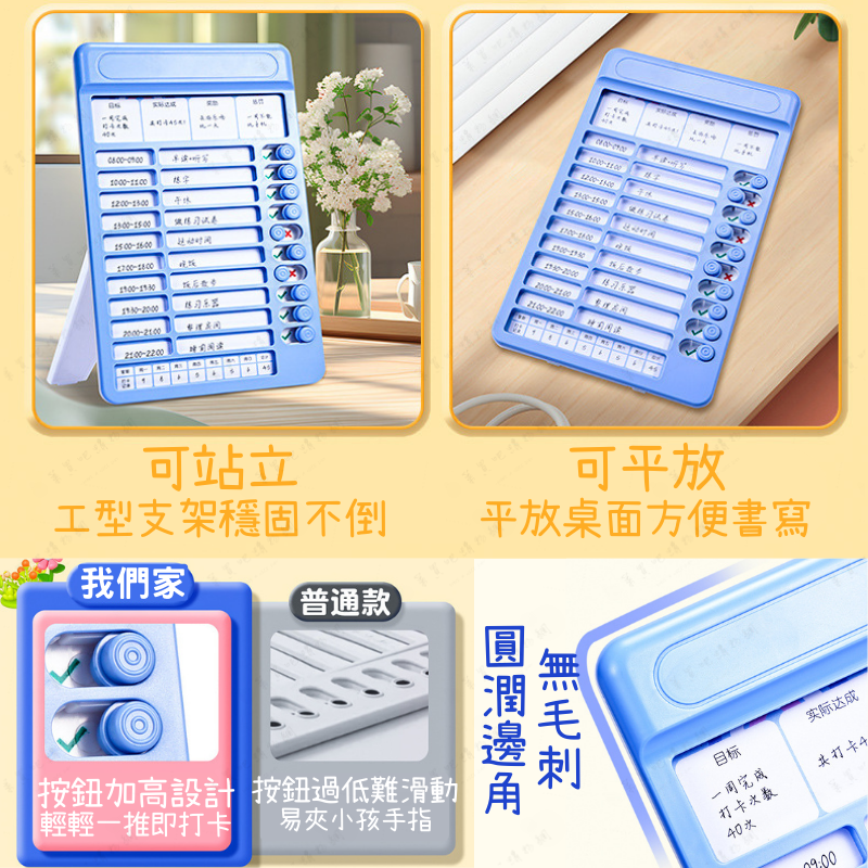 【快速出貨】自律打卡器 計劃表 日程表 行程規劃表 備忘錄 自律打卡本 工作記錄表 打卡器 記事板-細節圖7