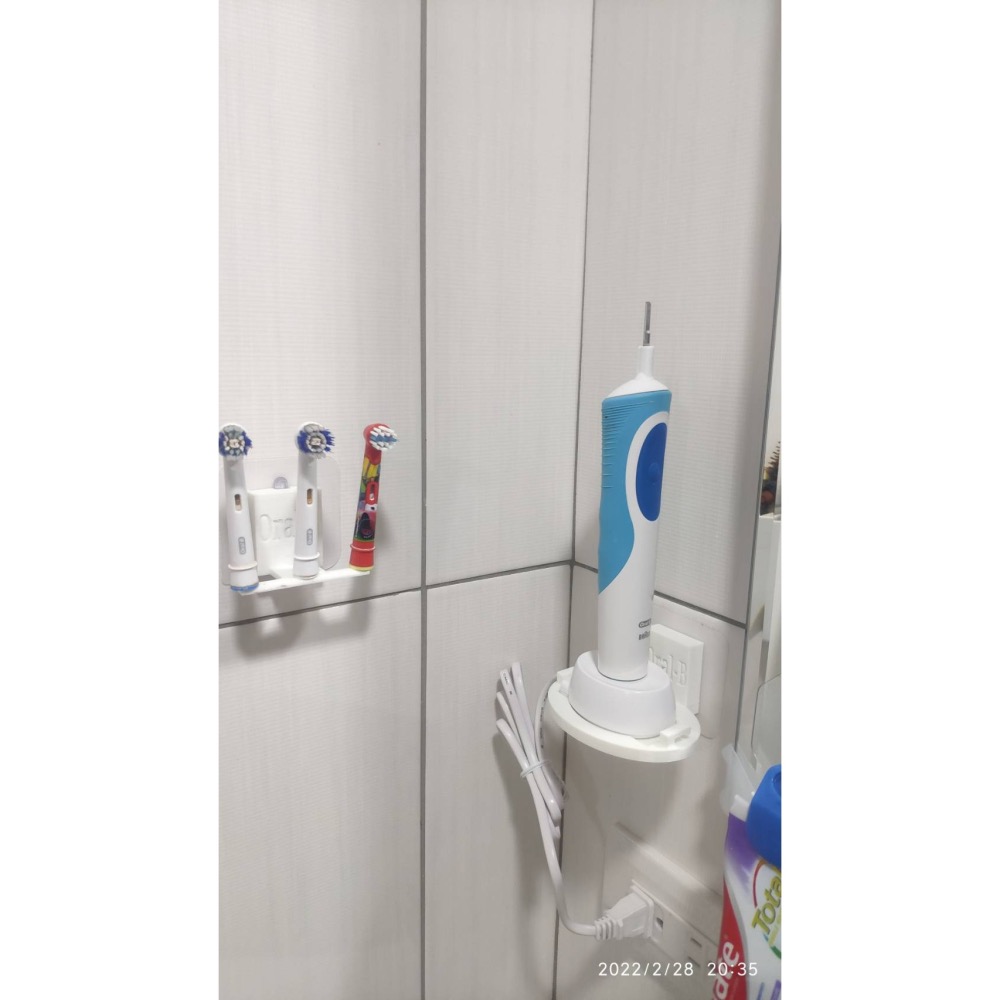 3D印製-歐樂B電動牙刷架  ORAL B   刷頭架 無痕壁掛 牙刷頭壁掛架  牙刷頭立架 牙刷頭收納 牙刷頭壁貼-細節圖3