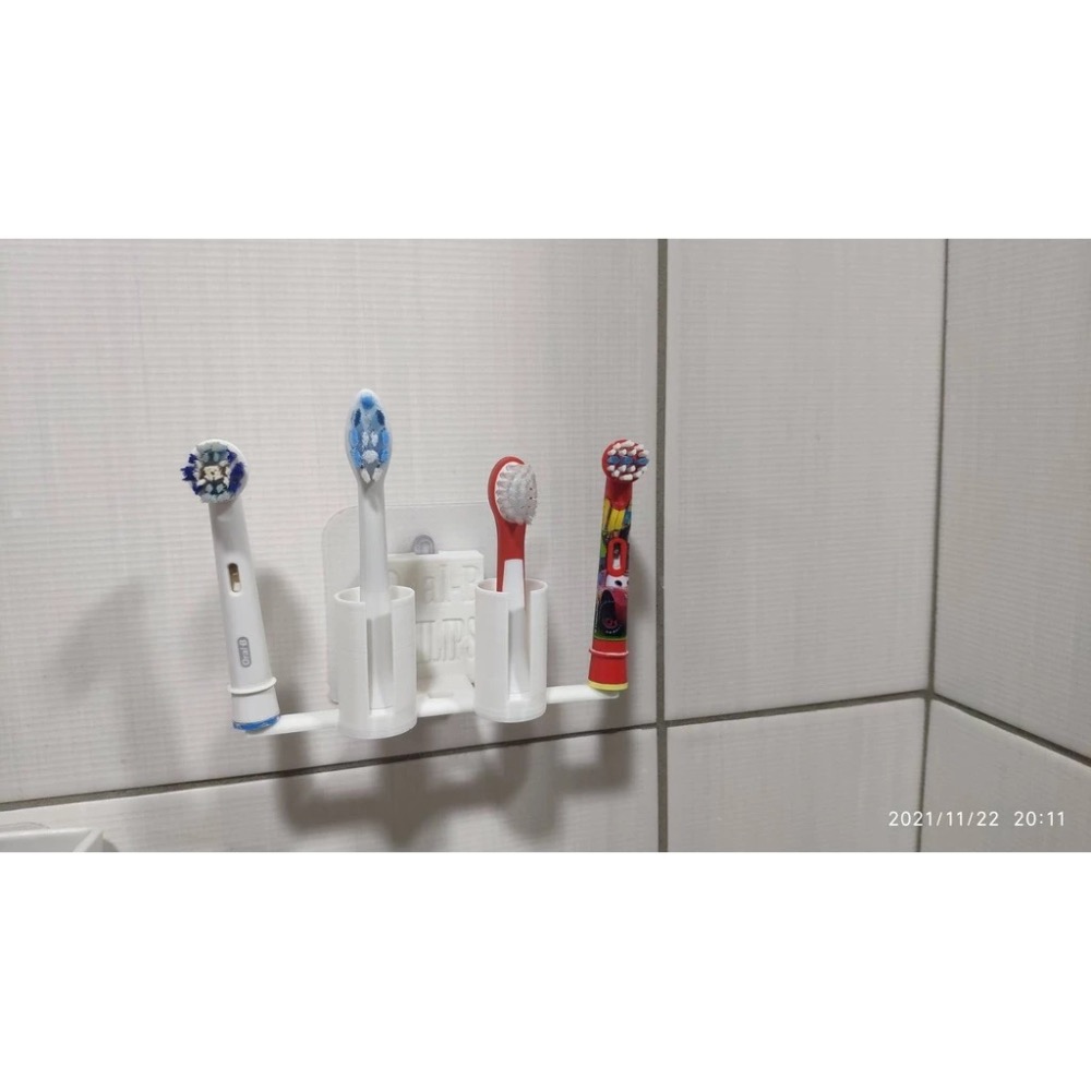 3D印製-歐樂B電動牙刷架  ORAL B   刷頭架 無痕壁掛 牙刷頭壁掛架  牙刷頭立架 牙刷頭收納 牙刷頭壁貼-細節圖4