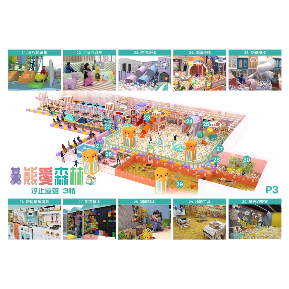 免運費 奇幻島汐止 【熊愛森林】 追風奇幻島 汐止遠雄（原獨角獸的夢想王國）-細節圖3