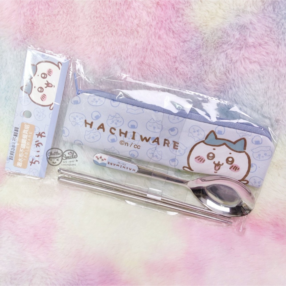 😉吉伊卡哇潛水布不鏽鋼餐具組🥄正版授權 筷子湯匙組 隨身餐具 便攜餐具 可愛卡通餐具 不鏽鋼湯匙 烏薩奇小八貓-規格圖5