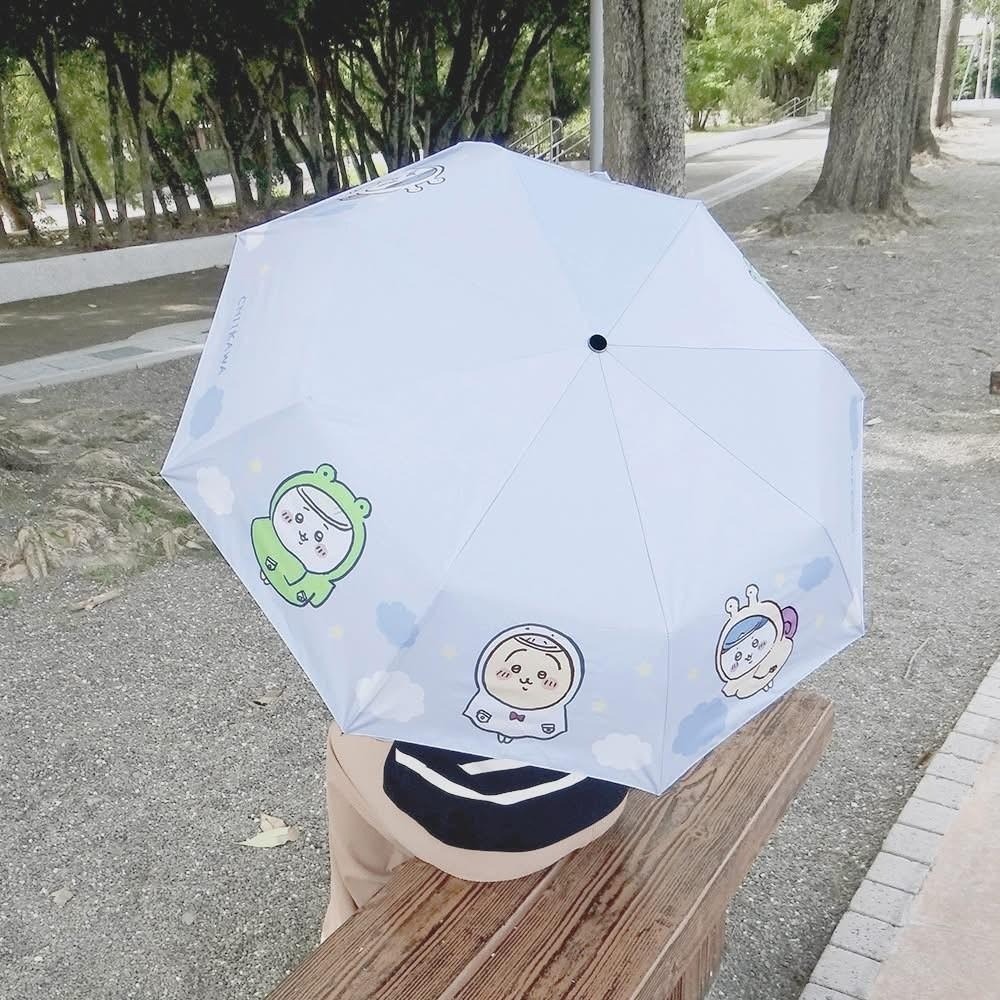 😉吉伊卡哇防曬黑膠自動傘☂️雨傘 遮陽傘 晴雨傘 防曬傘 摺疊傘 小可愛 烏薩奇 小八貓 Chiikawa-細節圖5